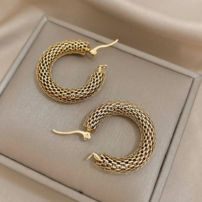 Gilded Weave Hoops