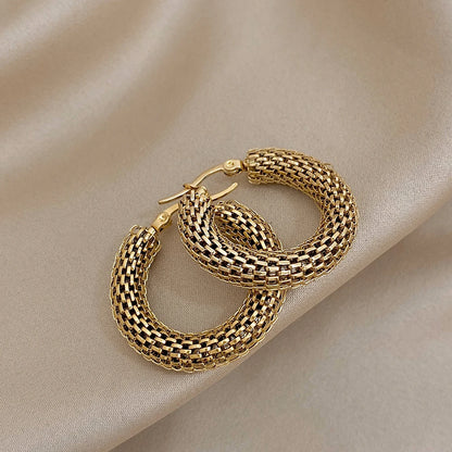 Gilded Weave Hoops