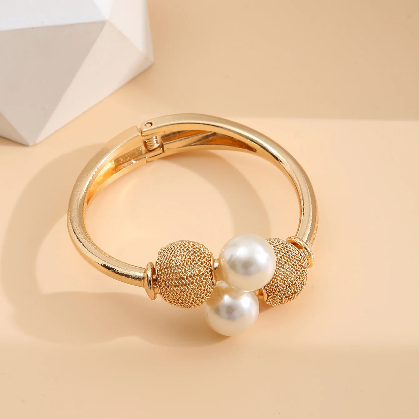 Luminous Pearl Cluster Cuff